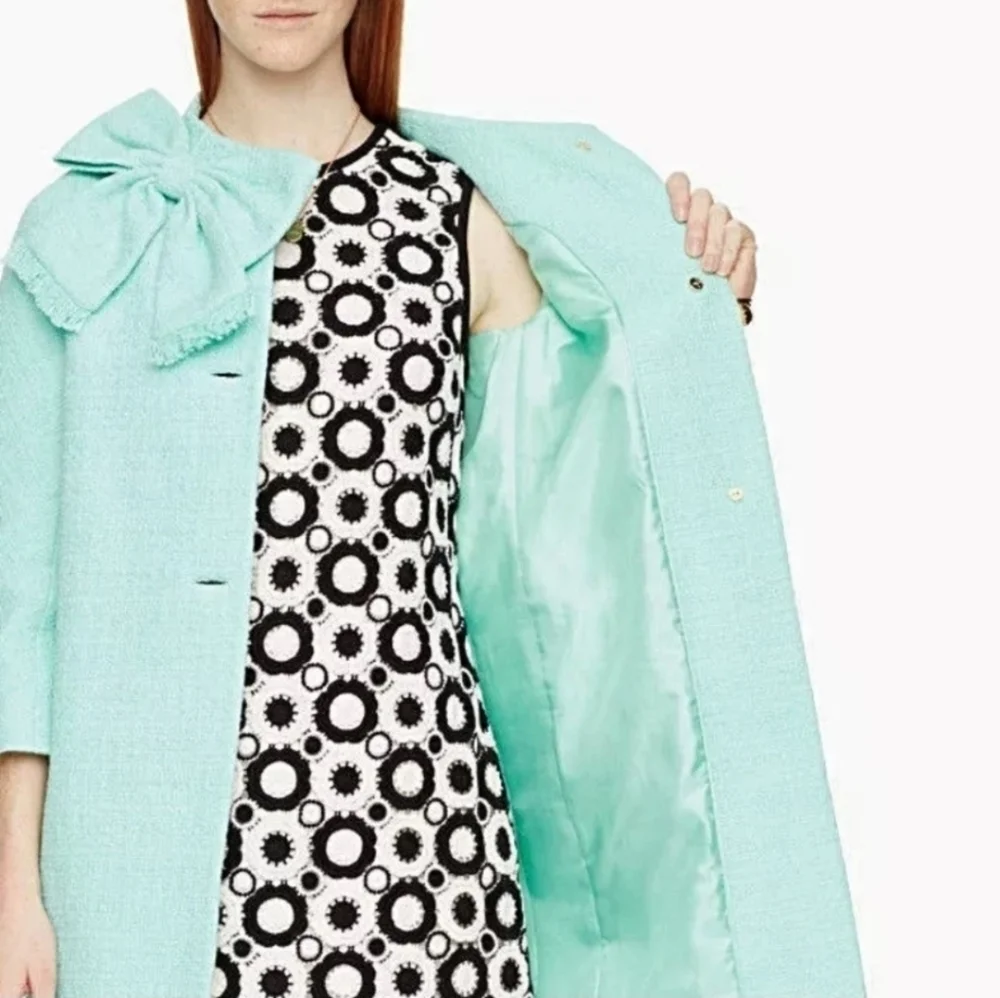 Kate Spade Guipure Retro Shift Dress Black and White Size 4